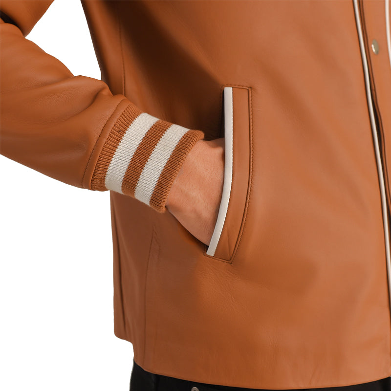 Willis Leather Bomber Jacket For Men