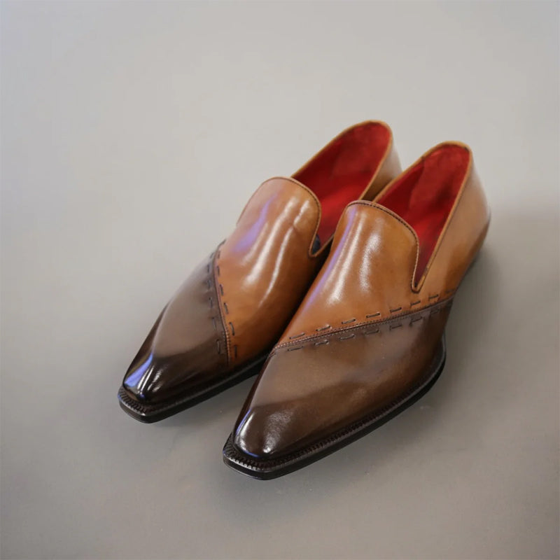 Calf-Skin Leather Loafers