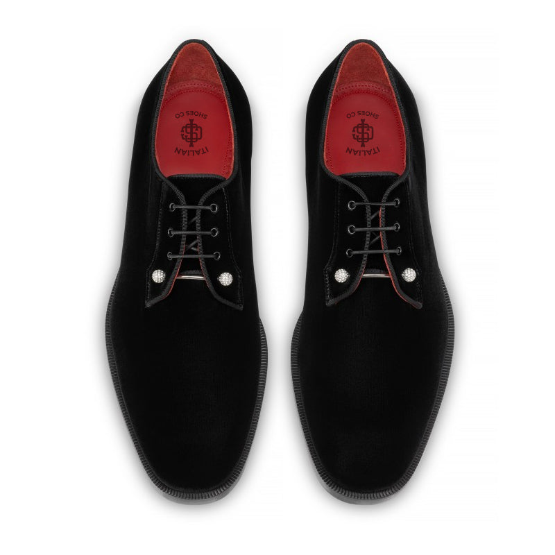 Suede Velvet Leather Derby Shoes For Men