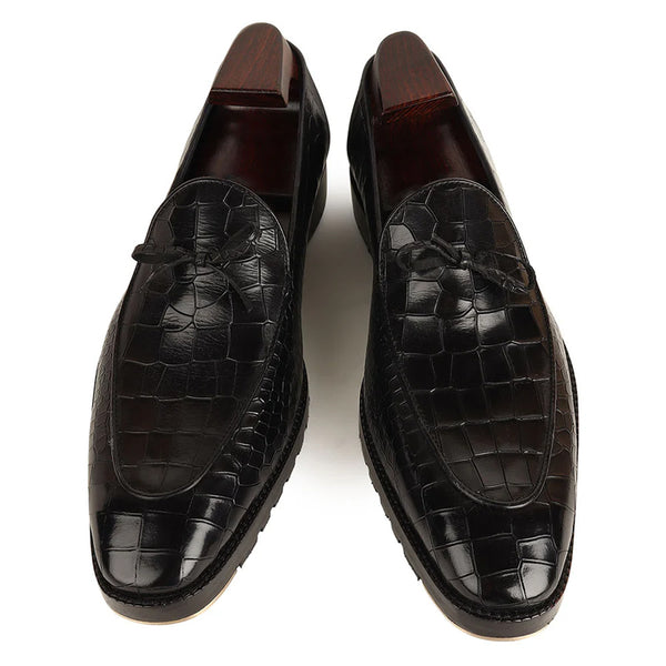 Croco Mirror Glossed Pure Leather Loafer