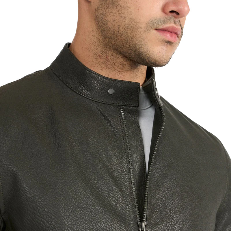 Andrew Olive Men's Leather Jacket