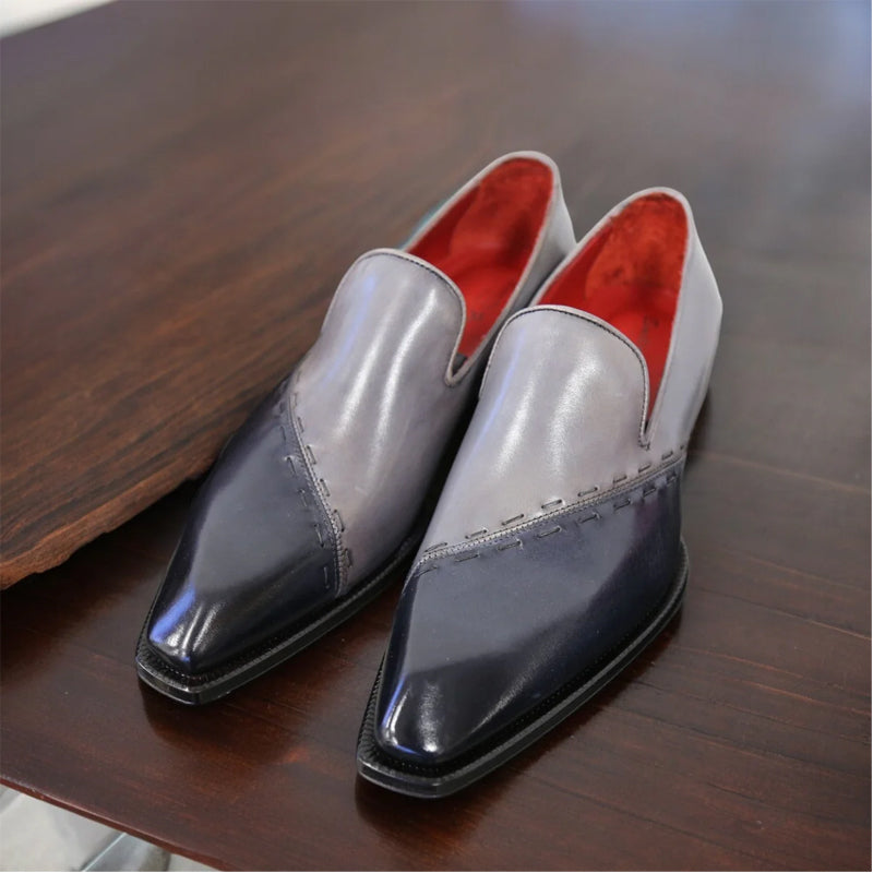 Calf-Skin Leather Loafers