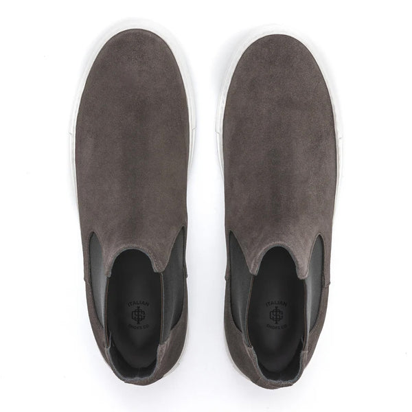 Suede High Top Leather Chelsea Boots