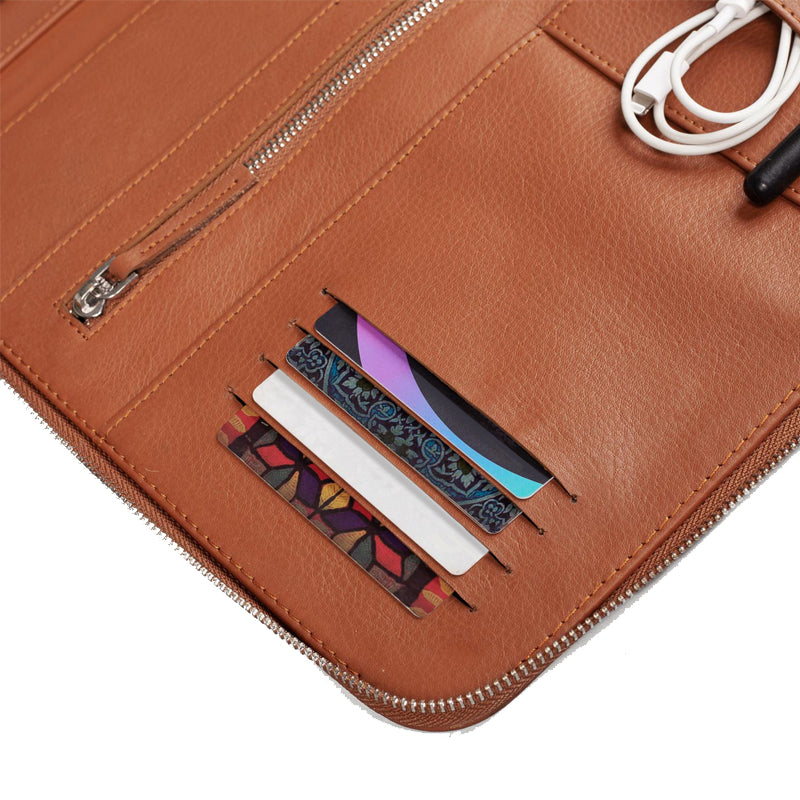 The Eclectic Leather Brown Folio Organizer