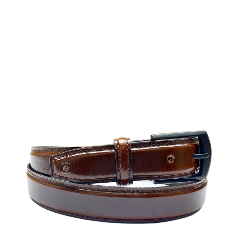 Virtue Filo Bianco Leather Belt Black