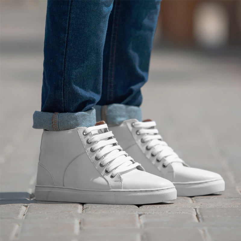 High Top Leather Sneakers