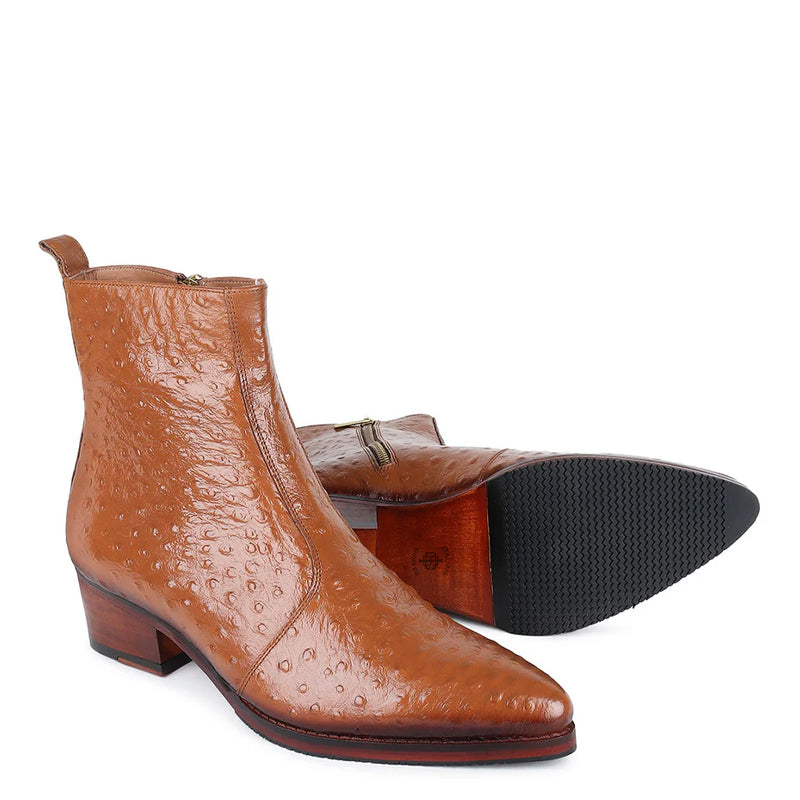 Leather Handmade Side Zip Cowboy Boots