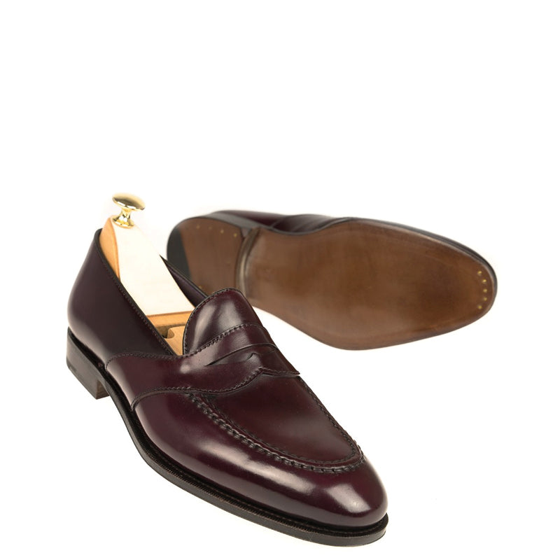 Classic Design Penny Solid Leather Loafers