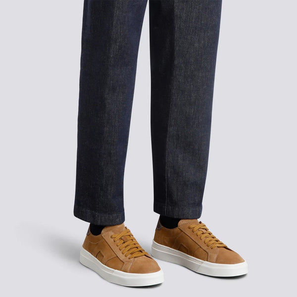 Men Suede Double Buckle Lace Up Sneakers