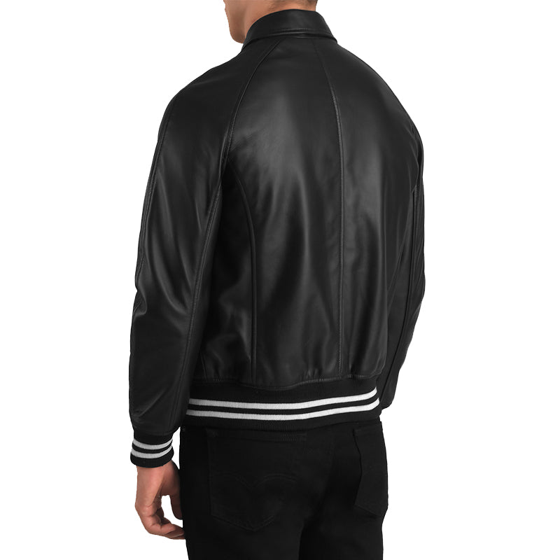 Men Solid Slim Fit Bomber Jacket