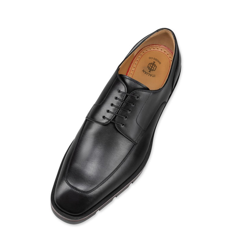 Leather Lace-Up Derby Oxford Shoes For Men