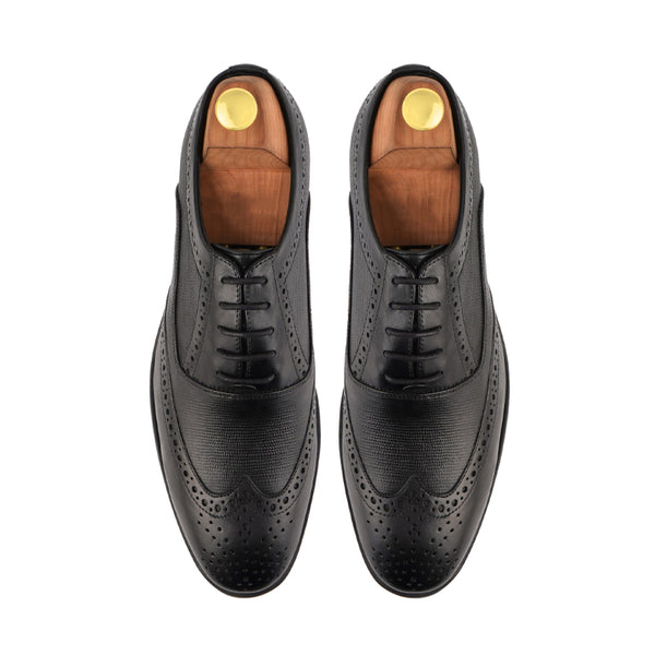 Wingtip Handmade Solid Leather Oxford Shoe