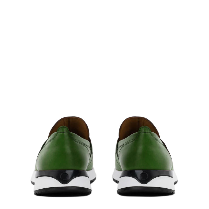 Green Leather Men's Sneakers