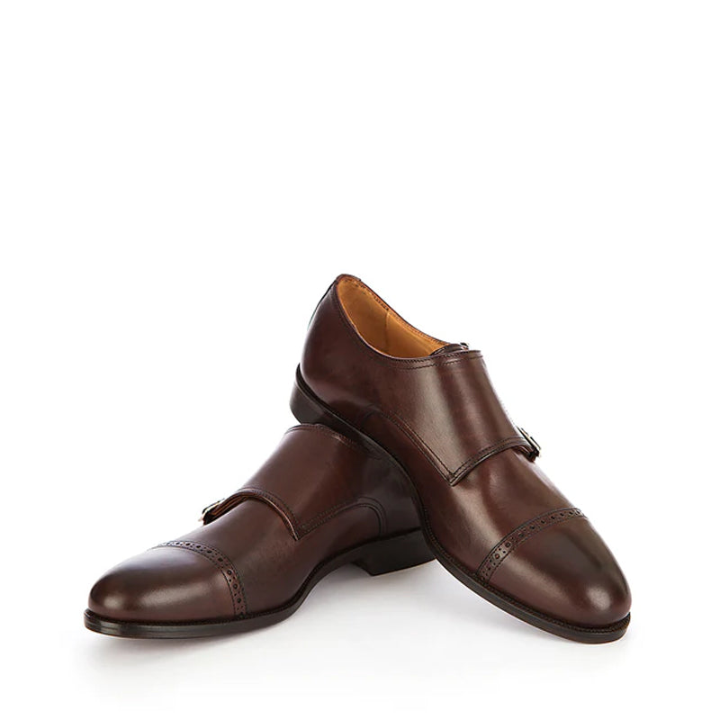 Stylish Double Monk Strap Shoes - Italian Shoes Company