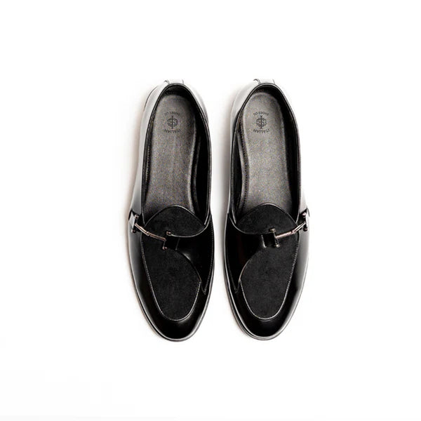 Classic Upper Suede Leather Loafer With Side Buckle