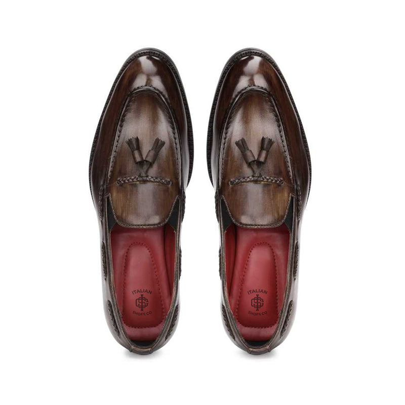 Pure Leather Classic Side-Lacing Tassel Loafers