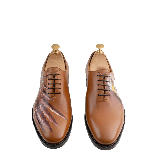Hawk Tan Wholecut Oxford Shoes