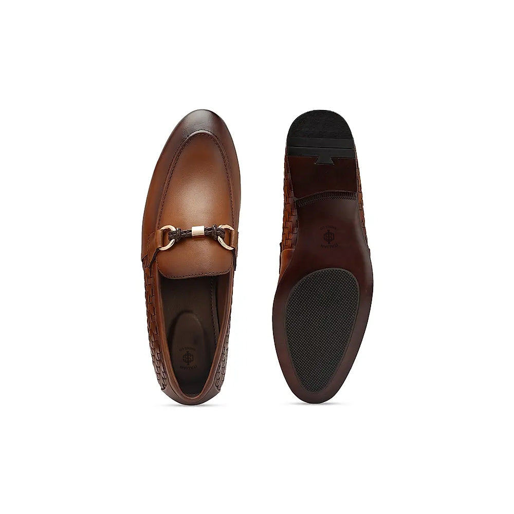 Classic Weaved Horsbit Buckled Formal Loafer