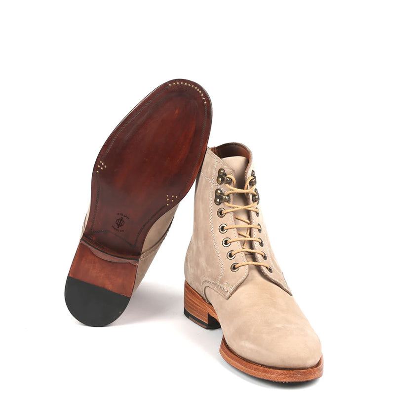 Handmade Lace Up Leather Ankle Boots For Men