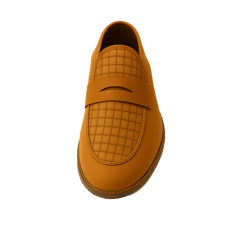 Suede Royale Leather Printed Black Loafer