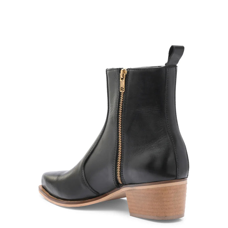 Luxury Pure Leather Fashion Boots With Side Zipper