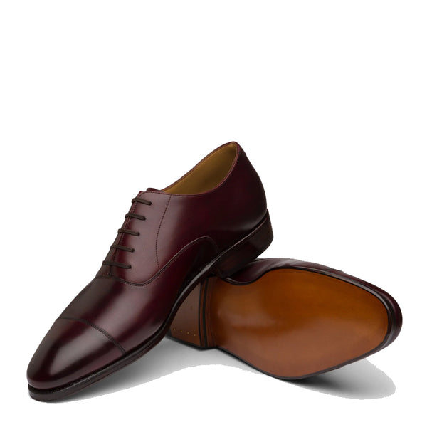 Classic Design Captoe Plain Leather Oxford Shoe