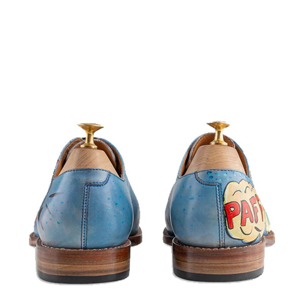 Comic Arctic Wholecut Leather Oxford Shoes