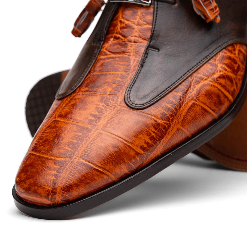 Mauri Men's Black Gray Hornback Shoes | Contempo Suits