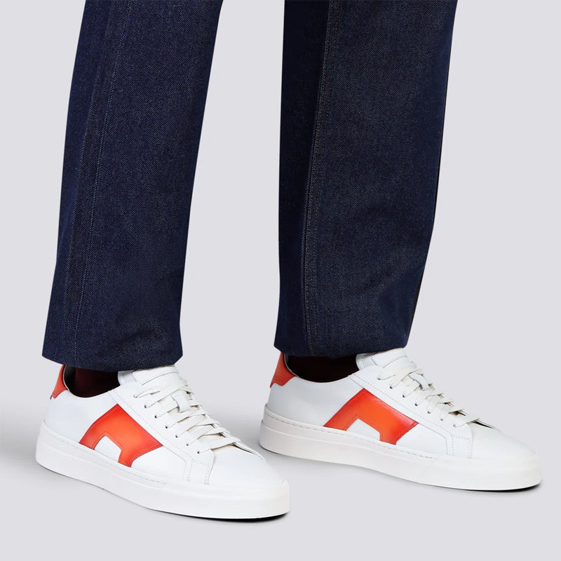 Double Buckle Lace-Up Sneakers For Men