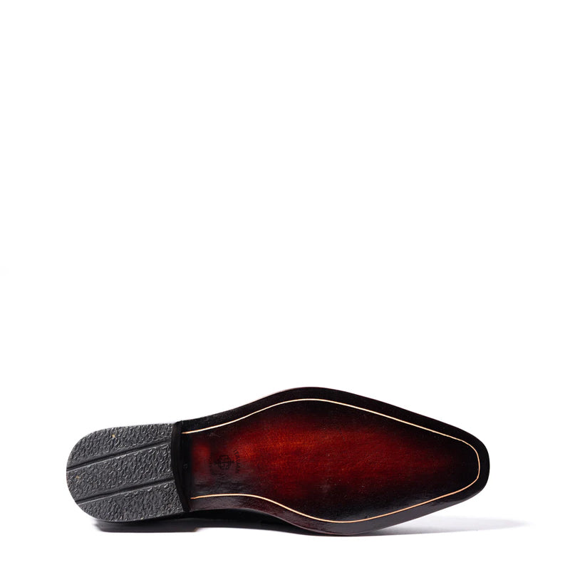 Men Suede Upper Horsebit Buckled Leather Loafers
