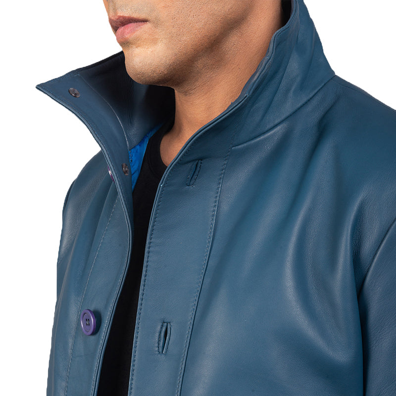 Columbus Leather Bomber Jacket For Men