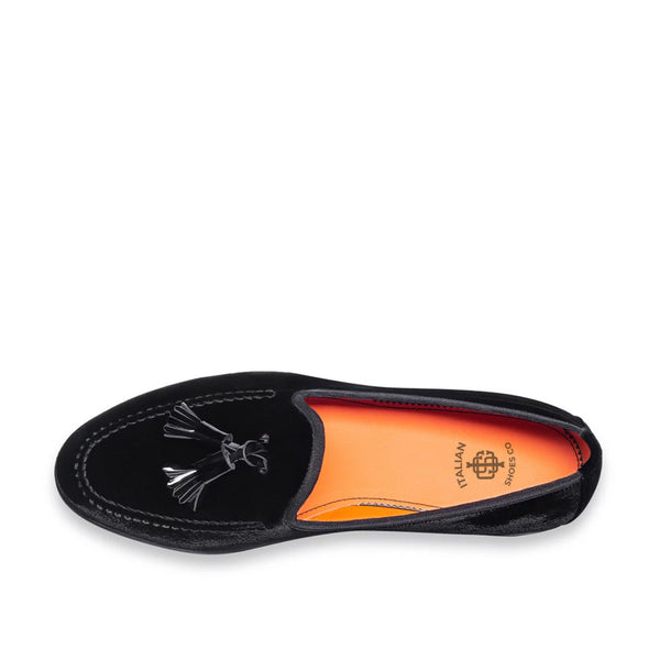 Suede Andrea Velvet Leather Tassel Loafer
