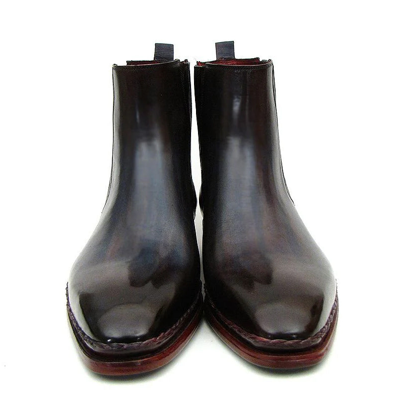 Handmade Plain Toe Chelsea Boots for Men