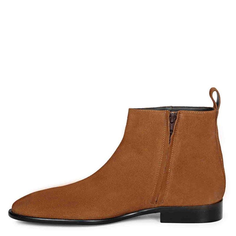 Suede Leather Mid-Top Chelsea Boots