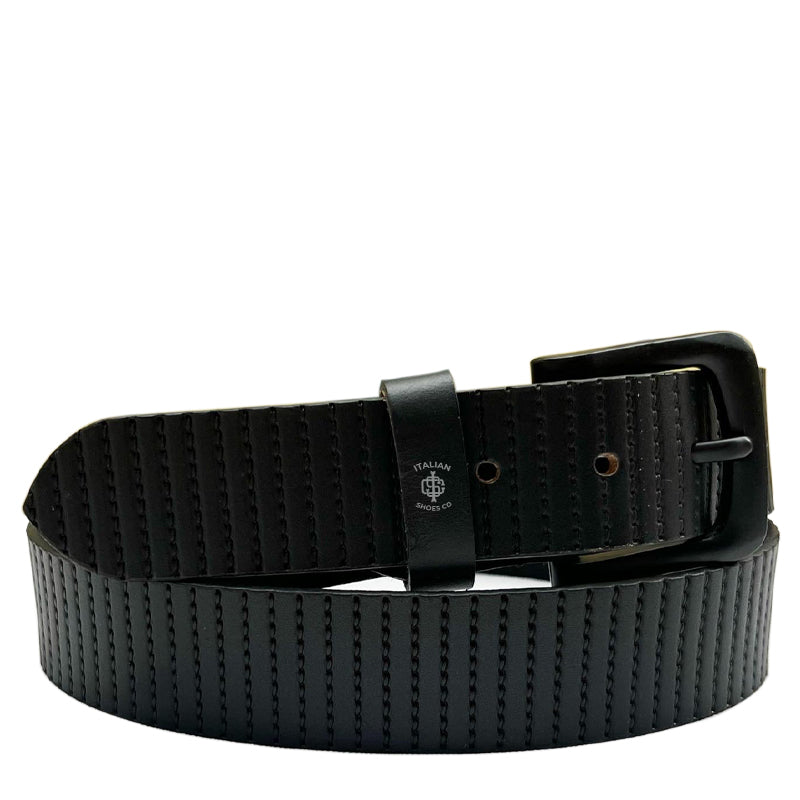 Pliancy Linee Black Leather Belt