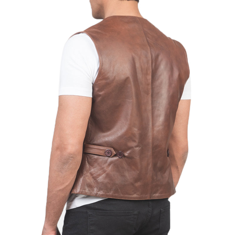 Auden Leather Vest For Men