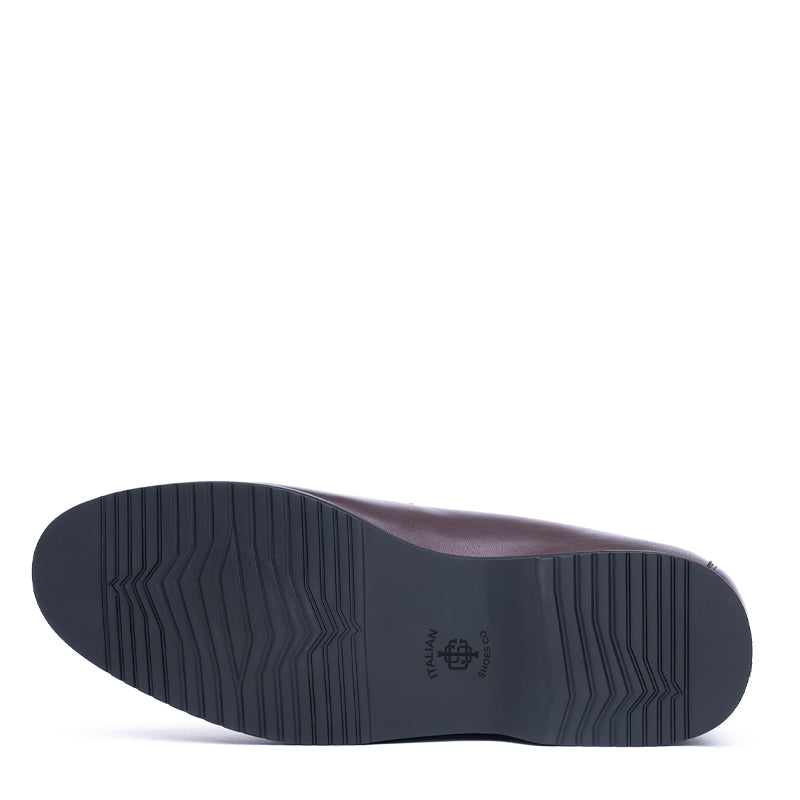 Penny Leather Slip On Bit Loafer Black