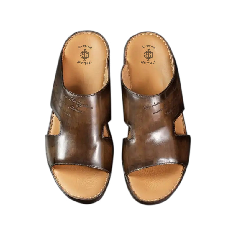 Open Toe Leather Comfort Arabic Sandal