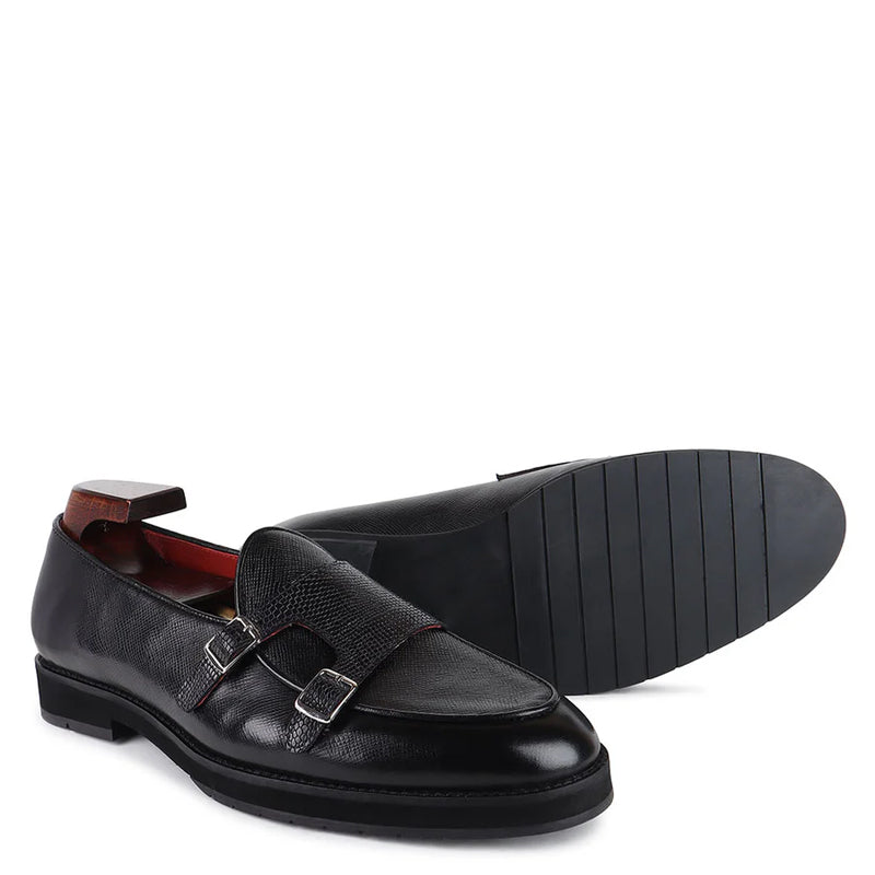 Handmade Leather Formal Double Monk Straps Shoes