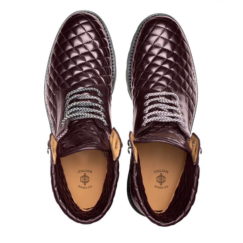 Brown Aria Lace-up Leather Boot