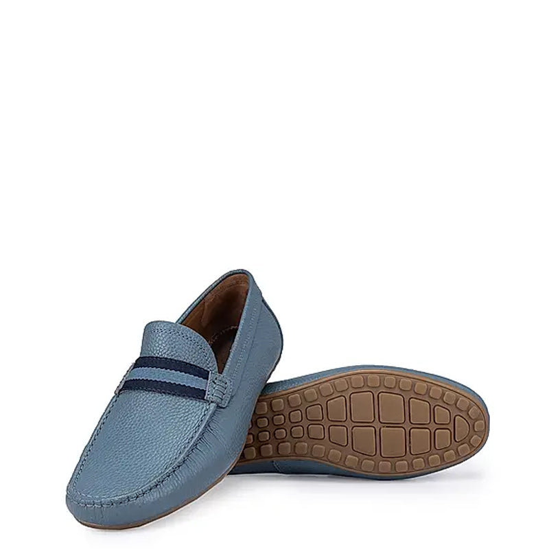 Premium Handmade Leather Moccasins Formal Grey Loafer