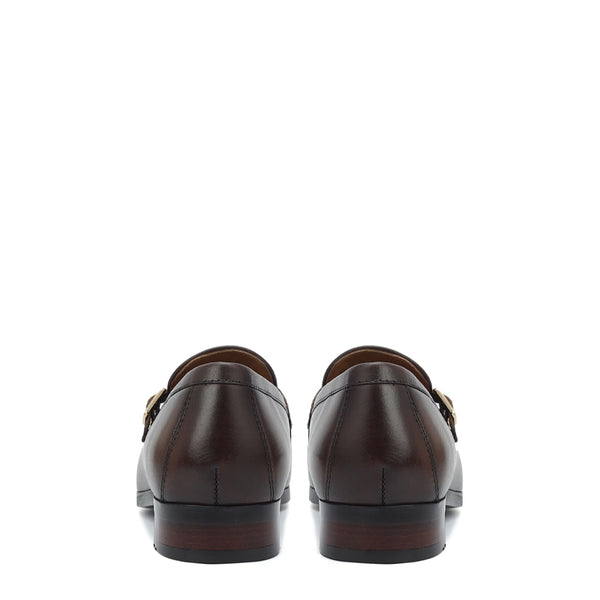 Men Classic Handmade Leather Double Monk Shoes