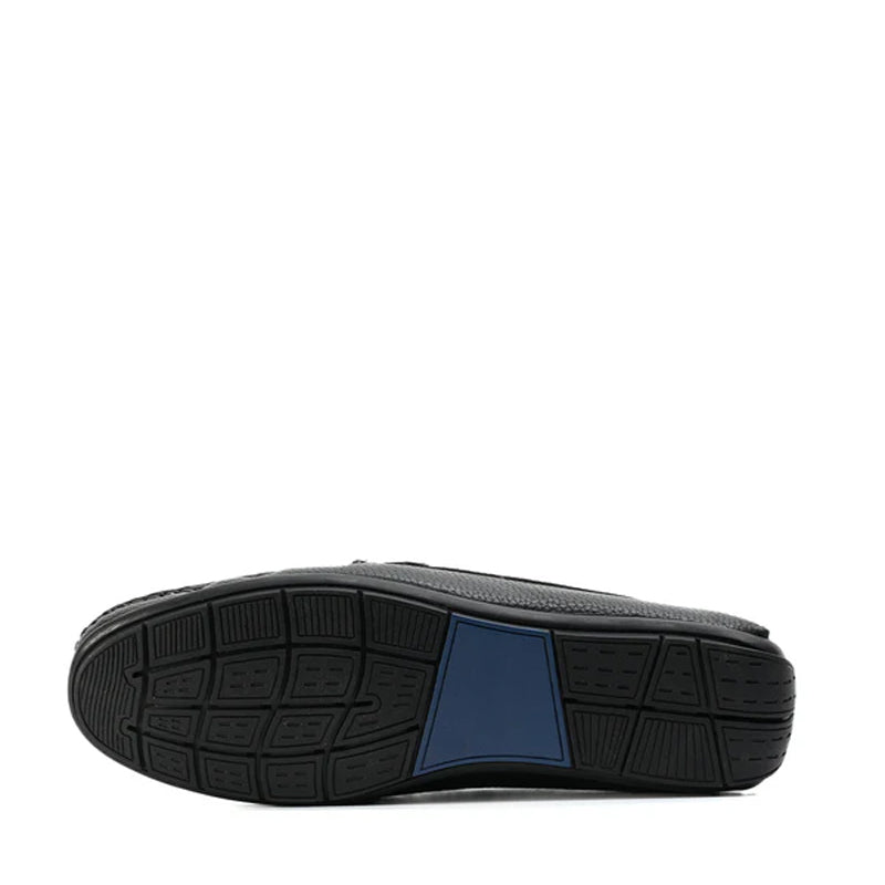 Classic Textured Leather Driving Loafer