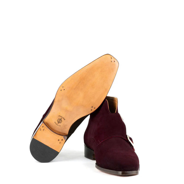Luxury Suede Leather Double Buckle Ankle Boot