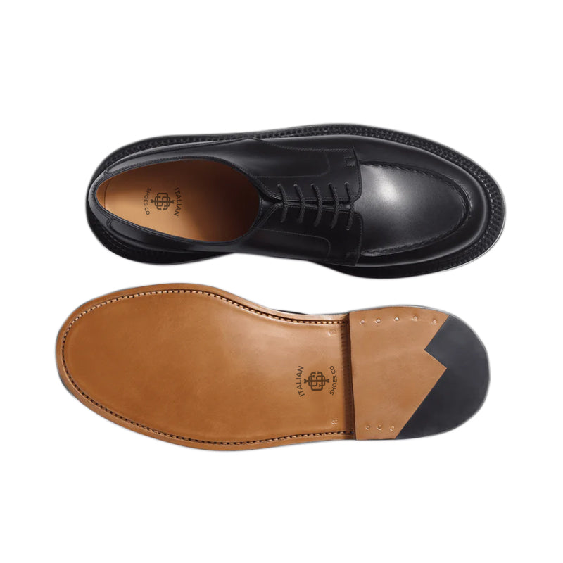 Half Hunt Derby Leather Shoes For Men