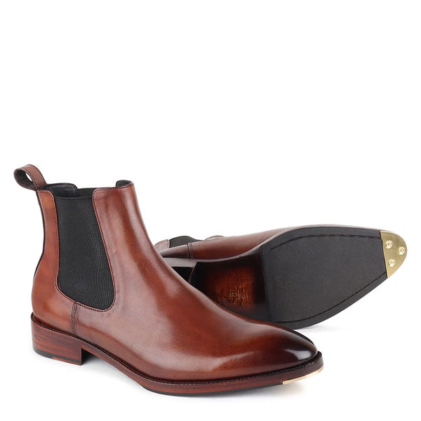 Patina Classic Leather Handmade Chelsea Boot