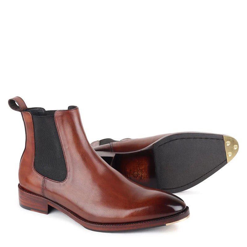 Patina Classic Leather Handmade Chelsea Boot