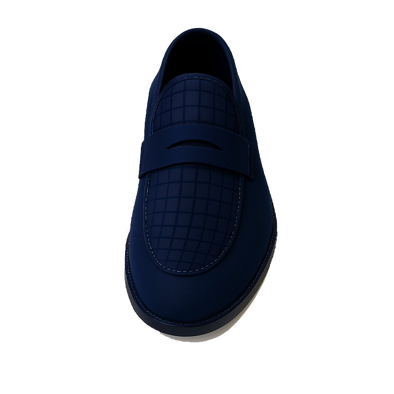 Suede Royale Leather Printed Black Loafer