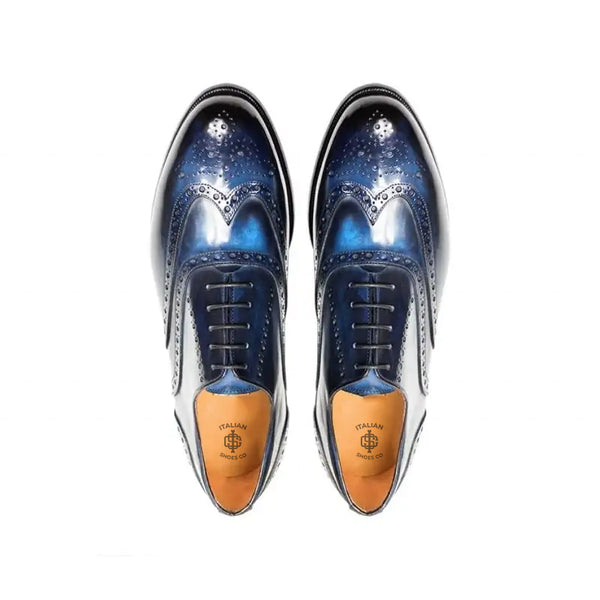 Wingtip Shiny Leather Oxford Tan Shoe
