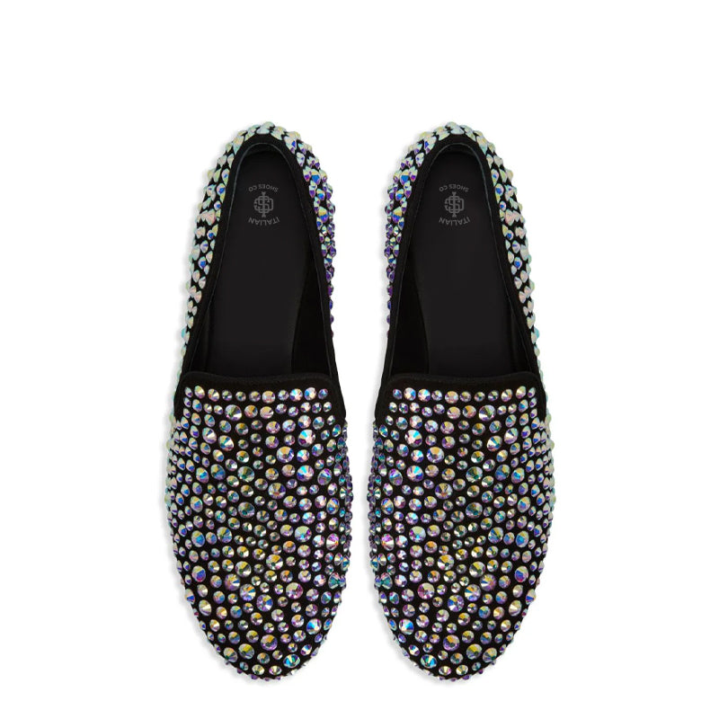 Crystalline Embellished Loafers